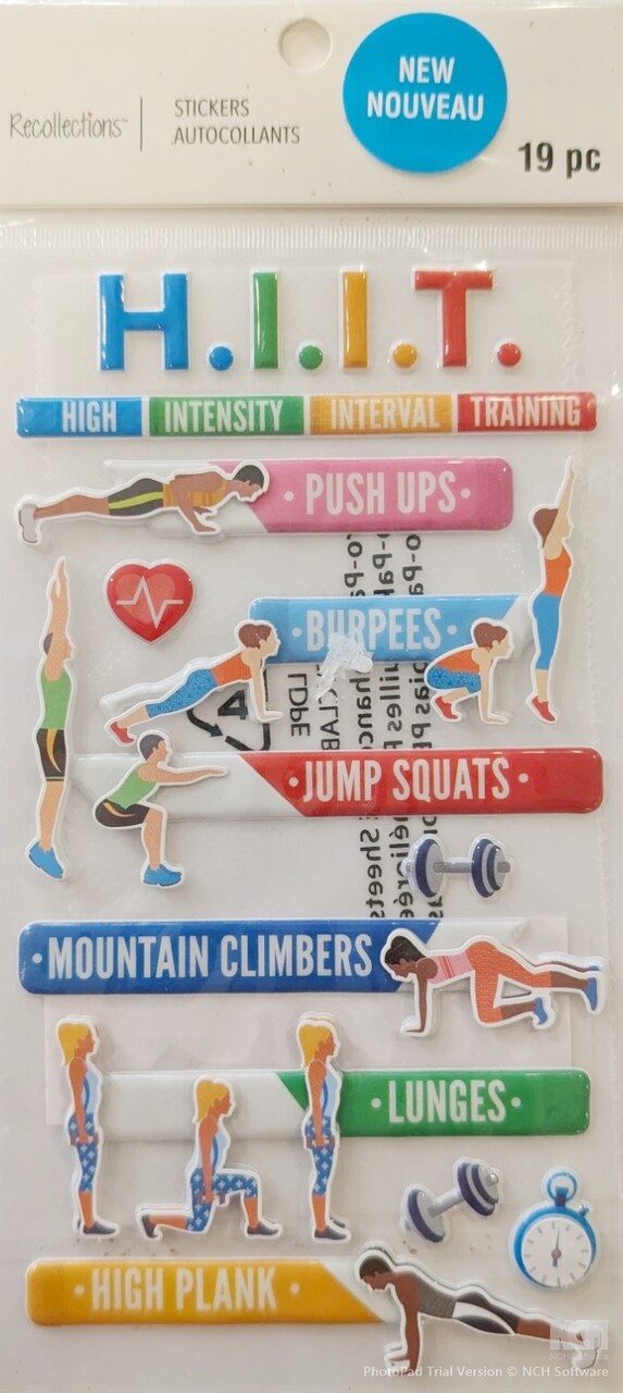Recollections High Intensity Interval Training Dimensional Stickers